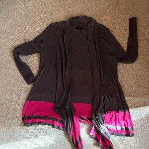 Apt. 9 Women's Cardigan in Black and Pink